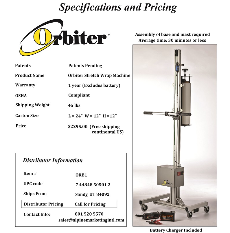 Orbiter Stretch Wrap Machine Specs and Pricing